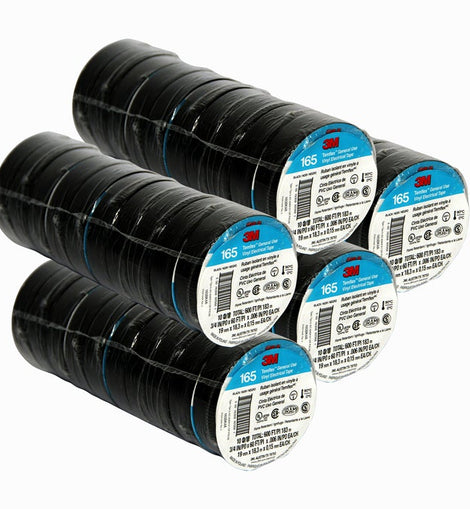 50 3M 1700 165 Temflex Insulated Vinyl Black Electrical Tape 3/4