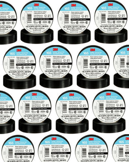 25 3M 1700 / 165 Temflex Insulated Vinyl Black Electrical Tape 3/4" x 60' FT