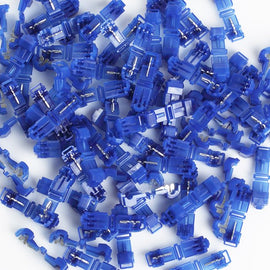 100 Pcs 3M 952 T-TAP Quick Disconnect Wire Connector Blue 16-14 Ga Gauge Terminal