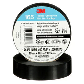3M 165 Temflex 1700 Vinyl Electrical Tape, 3/4" x 60ft