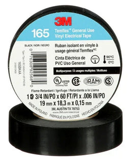 3M Temflex 1700 165 General Use Vinyl Electrical Tape, 36 yds Length x 3/4" Width