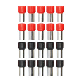 Tsunami TSX-0GA-FERR 20-Piece Red and Black 0/1GA Ferrules - Refill Pack
