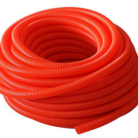 Absolute USA SLT14RD 1/4-Inch x 100-Feet Red Split Loom Split Wire Loom Polyethylene Conduit Corrugated Plastic Tubing Sleeve for Various Automotive, Home, Marine, Industrial Wiring Applications, Etc.