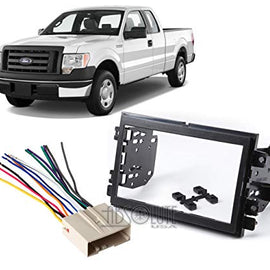 Absolute USA ABS95-5812-2 Fits Ford F250-F550 2005 2006 2007 Double DIN Stereo Harness Radio Dash Kit