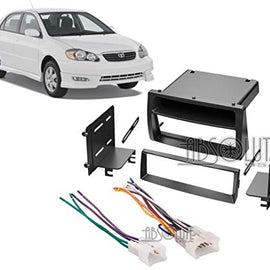 Absolute USA ABS99-8204 Toyota Corolla 2003 2004 2005 2006 2007 2008 Single DIN Stereo Harness Radio Install Dash Kit