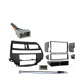 Compatible with Honda Accord Crosstour 2010 2011 2012 w Auto Climate Stereo Harness Radio Dash Kit