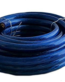 MK Audio 1/0 Gauge Blue 50ft Power/Ground Wire True Spec and Soft Touch Cable