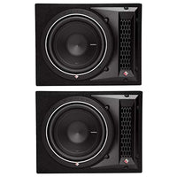 2 Pack Rockford Fosgate 500W Punch Single P1 10 Inch Loaded Subwoofer Enclosure
