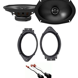 ALPINE S-S69 260 Watt 2-Way Car Audio Speakers Bundle with METRA 72-5600 Speaker Wire Harness & METRA 82-3004 6x9" Speaker Adapter compatible with 2015-17 Chevrolet Silverado 2500