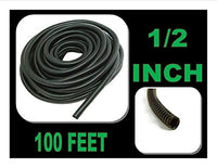 Absolute  100' 1/2" Wire Cover Black Split Loom Flexible Good Quality