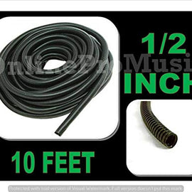 Absolute 1/2" 10 Feet Stereo Tubing Wire Cover Black Split Loom Flexible