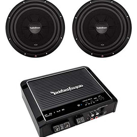 2) Rockford Fosgate R2SD4-12 12" Shallow Car Subwoofers+R500X1D Mono Amplifier