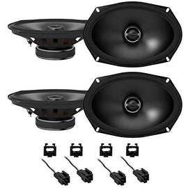 2 Metra 72-6512 Speaker Harness Connector for Chrysler Vehicles 90-07 Cherokee Bundle & ALPINE S-S69 260 Watt 6x9" Coaxial 2-Way Car Audio Speakers