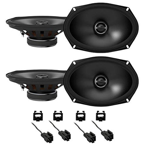 2 Metra 72-6512 Speaker Harness Connector for Chrysler Vehicles 90-07 Cherokee Bundle & ALPINE S-S69 260 Watt 6x9