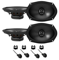 2 Pair ALPINE S-S69 260 Watt 6x9" Coaxial 2-Way Car Audio Speakers & Metra 72-6512 Speaker Harness Connector for Chrysler Vehicles 90-07 Cherokee Bundle