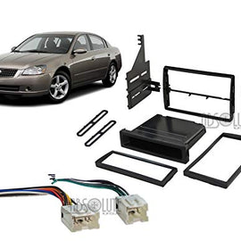 Absolute USA ABS99-7419 Fits Nissan Altima 2005 2006 Single DIN Stereo Harness Radio Install Dash Kit Package