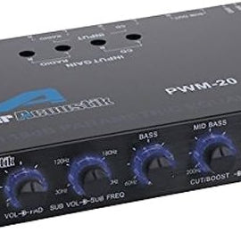 Power Acoustik PWM-20 4-Band Parametric Equalizer w/ Subwoofer Electronic Crossover