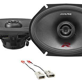 Alpine R-S68 6x8" 2-Way Car Stereo Speakers Totaling 600 Watts Type-R RS68 Bundle With METRA 72-5512 Speaker Wire Harness Connector Compatible With 1992-1997 Mercury Grand Marquis