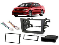 Absolute USA ABS99-8223 Compatible Toyota Corolla 2009 2010 2011 Single DIN Stereo Harness Radio Install Dash Kit