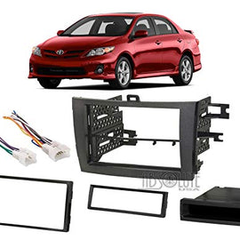 Absolute USA ABS99-8223 Compatible with Toyota Corolla 2009 2010 2011 Single DIN Stereo Harness Radio Install Dash Kit