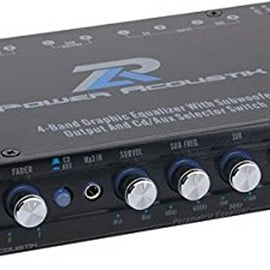 Power Acoustik PWM-16 4-Band Graphic Equalizer w/ Built-In Pre-Amp & Subwoofer Control