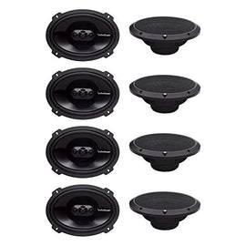 Rockford Fosgate P1694 6 x 9" 150 Watt 4 Way Car Coaxial Speakers Audio with Grilles, Pair (4 Pack)