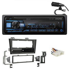 1-Din Alpine Digital Media Bluetooth Stereo Receiver + Metra 99-8211 Dash Kit For 2000-2004 Toyota Avalon