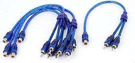 10 Absolute ABC-1F2M BLUE Y-Adapter ABC Series RCA Interconnect Audio Cables