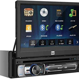 Dual XDVD600 7" Touchscreen LCD Single DIN Car Stereo Camera + Vinyl Butt Connectors