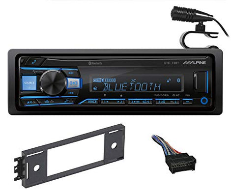 1-Din Alpine Digital Media Bluetooth Stereo Receiver + 99-7308 Fit 2002-05 Hyundai Accent