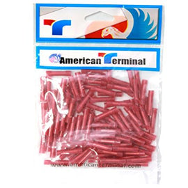 American Terminal E-BCRN-100 22/18-Gauge Economy Nylon Red Butt Connectors