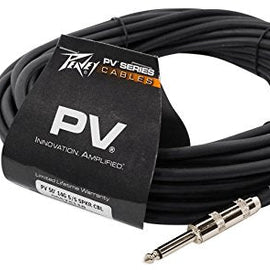 Peavey PV 50' Foot 14-Gauge 1/4" TS to 1/4" TS S/S Speaker Cable