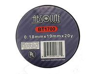 Absolute BT1700 Universal General Use Black 0.18mm x 3/4-Inch x 20Yd Electrical Tape