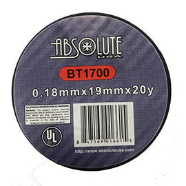 Absolute BT1700 Universal General Use Black 0.18mm x 3/4-Inch x 20Yd Electrical Tape