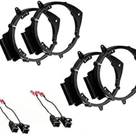 2Pair GMSB356 6 1/2" & 6 3/4" Speaker Adapter  Car Truck Front or Rear Door & Harness Fit GM 06-16