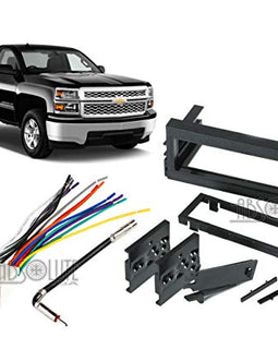 GMK345 Single DIN Dash Kit Fit 1999-2002 Chevy Silverado 1500/2500 Bundle
