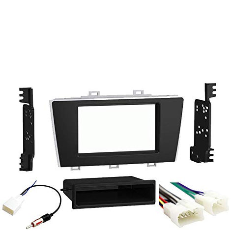 American Terminal 99-8909 Single DIN Radio Stereo Kit Bundled with 70-1761 Aftermarket Radio Harness & ATLX11 Aftermarket Radio Antenna Adapter Compatible with Subaru Outback 2018