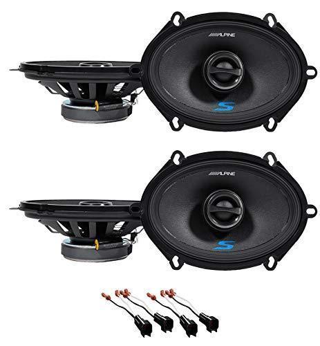 Alpine S 5x7 Front+Rear Speaker Replacement Kit For 05-07 Ford F-250/350/450/550