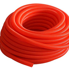 Absolute SLT14RD 1/4-Inch x 100' Red Split Wire Loom Conduit Corrugated Plastic Tubing Sleeve for Various Automotive, Home, Marine, Industrial Wiring Applications, Etc.