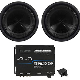 Alpine SWT-10S4 10" 1000W Shallow Slim Truck Car Subwoofer Bundle & AudioControl The Epicenter Remote