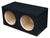 Absolute DSS12 Dual 12" Black Sealed MDF Subwoofer/Sub Enclosure Empty Box