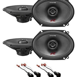 Alpine R-S68 6x8" Front+Rear Factory Speaker Replacement Kit For 1999-2002 Ford Expedition