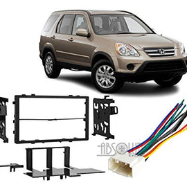 Absolute USA ABS95-7801 Fits Honda CRV 1999-2006 Double DIN Aftermarket Stereo Harness Radio Install Dash Kit