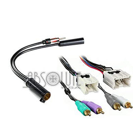 Absolute USA ABS99-7605A Fits Infiniti G35 Coupe 2005 2006 2007 Double DIN Stereo Harness Radio Install Dash Kit Package