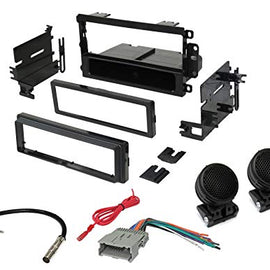 American Terminal GMK420 Single DIN Dash Kit for Select 1995-2008 GM/Chevrolet/Honda/Isuzu/Suzuki Vehicles + Tweeter