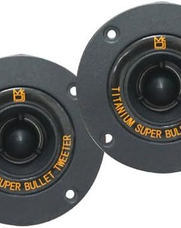 Pair 4" Speaker Size 400 Watt High Compression Aluminum Titanium Bullet Super Tweeter