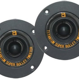 Mr. Dj USA HDT800B Pair 4-Inch Aluminum Bullet Titanium Horn Tweeter Driver (Black)