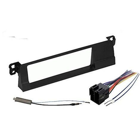 American Terminal Compatible with BMW M3 2001 2006 Single DIN Stereo Harness Radio Install Dash Kit Package