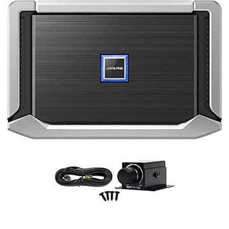 Alpine X-A90M X-Series Mono Power Density Amplifier Bundled w/Alpine RUX-KNOB Remote Bass Level Control Knob