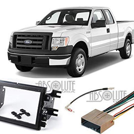 Absolute USA Compatible Fit Ford F-250 F-350 F-450 F-550 2005 2006 2007 Double DIN Stereo Harness Radio Dash Kit (ABS95-5812)